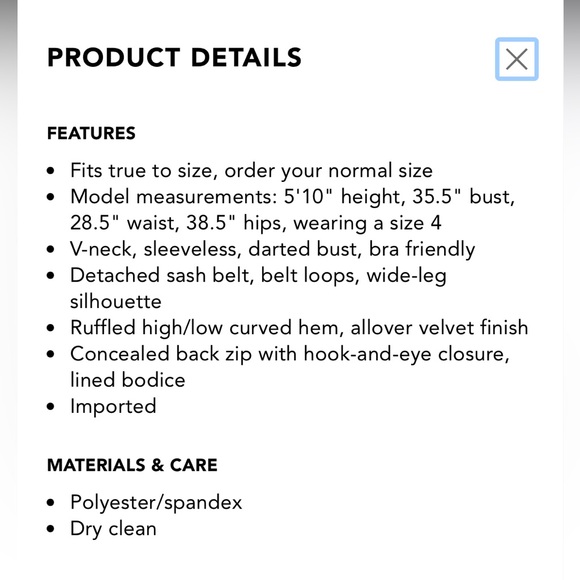 Betsey Johnson
Flared-Leg Velvet Jumpsuit Sz.14 pre loved in euc - Picture 10 of 10